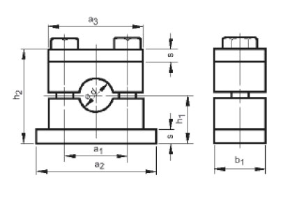 pipe tube clamp standard drawing